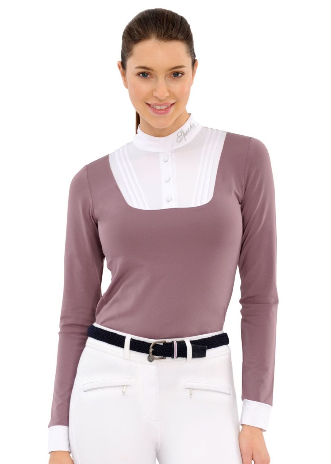 SPOOKS Showshirt Tarah - Kurzarm Shirt Mit Knopfverschluss