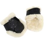 Fetlock Boots Teddy Velcro - Black - Image 1