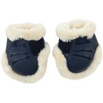 Fetlock Boots Teddy Velcro - Navy - Image 2