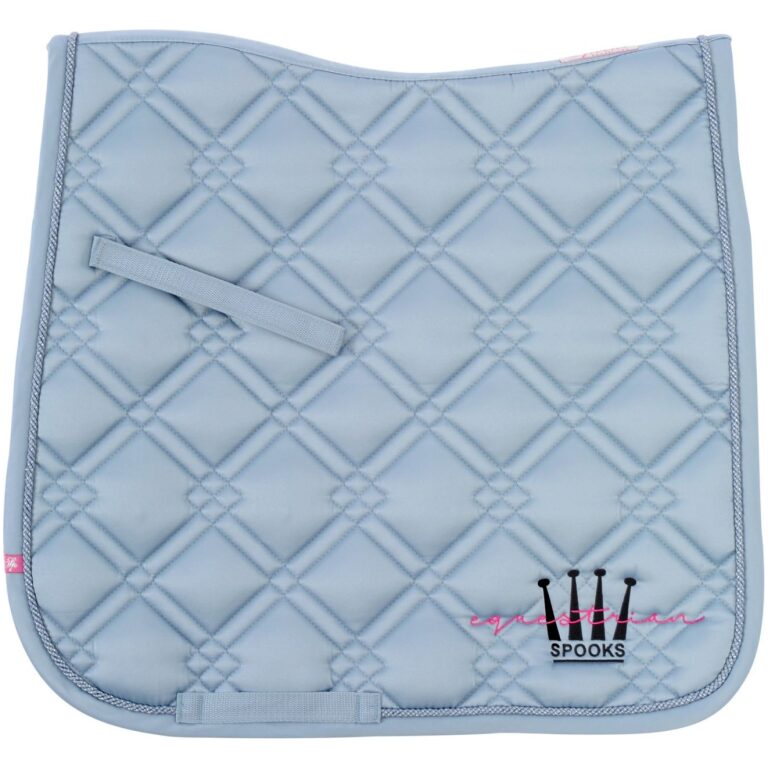 SPOOKS Dressurunterlage Annber | Navy, Mit Stickerei & Zierbändern - Dressage Pad