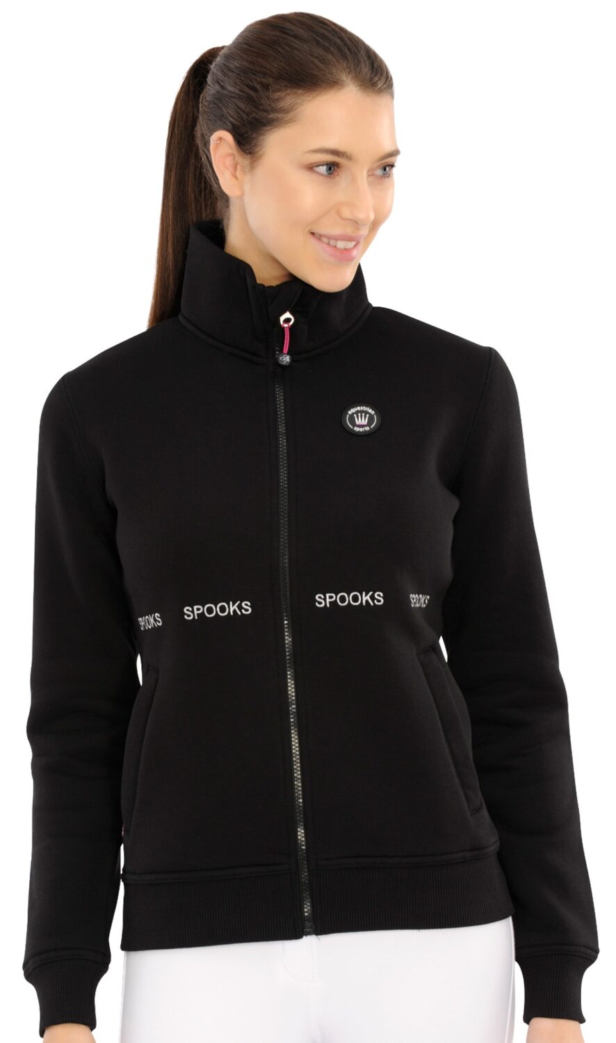 Thania Sweat Jacket Black Spooks Riding Australasia